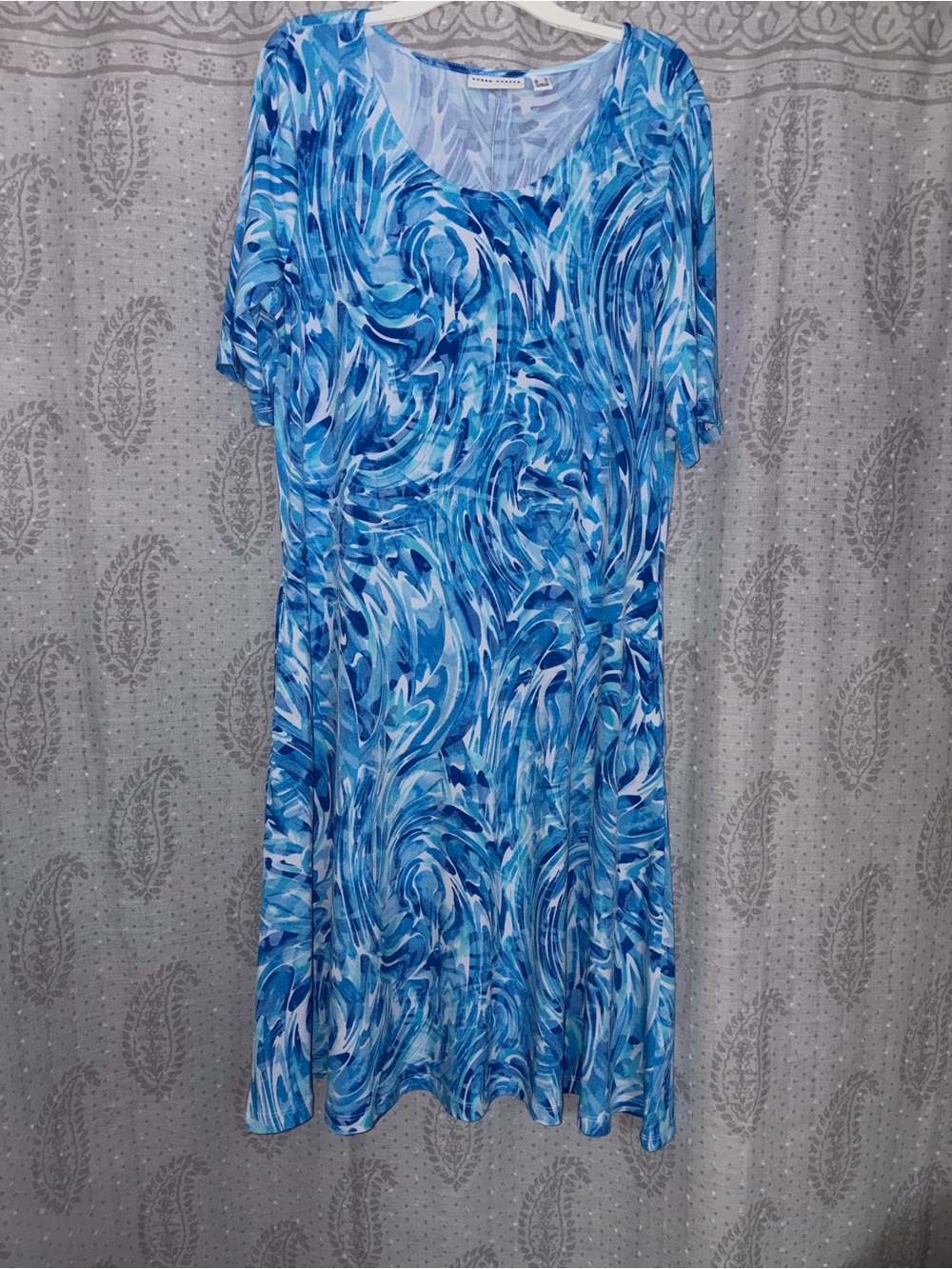 Susan Graver Blue Dress Medium